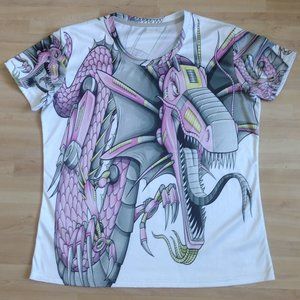 Women's Dragon Cyborg Short-Sleeve T-Shirt, Purple (US L)